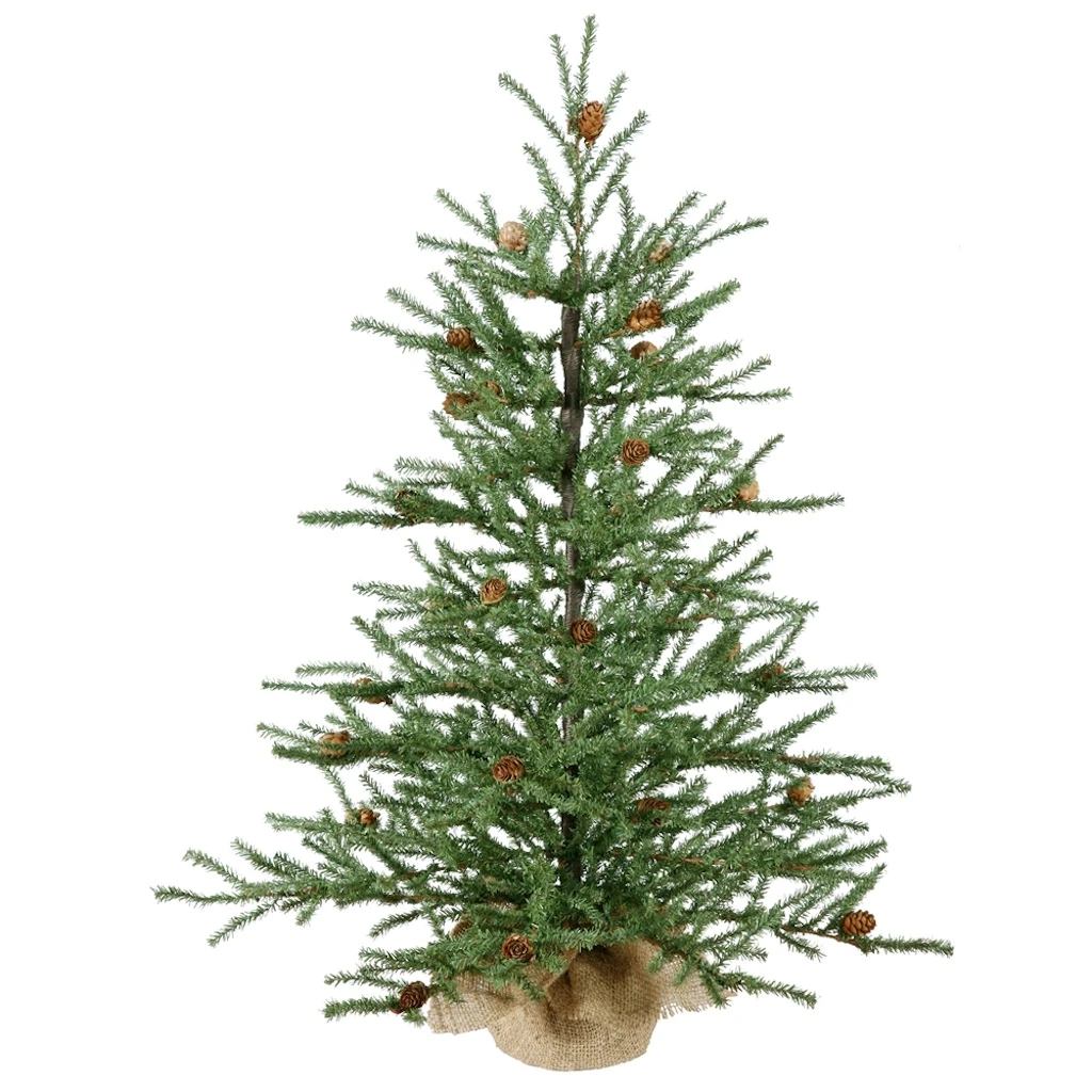 Vickerman Unlit Artificial Christmas Tree With Pine Cones (02318) 1 Vickerman Unlit Artificial Christmas Tree With Pine Cones (02318)