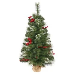 Vickerman Unlit Artificial Christmas Tree With Berries (22419)