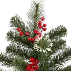 Vickerman Pre-Lit Artificial Christmas Tree With Berries (22420) -Light Bulbs Shop 22420Miscmd