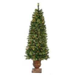Vickerman Pre-Lit Artificial Christmas Tree With Berries And Pine Cones (22476)