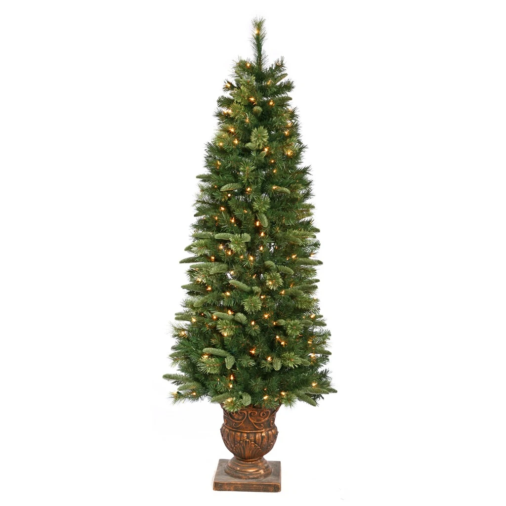 Vickerman Pre-Lit Artificial Christmas Tree With Berries And Pine Cones (22476) 1 Vickerman Pre-Lit Artificial Christmas Tree With Berries And Pine Cones (22476)