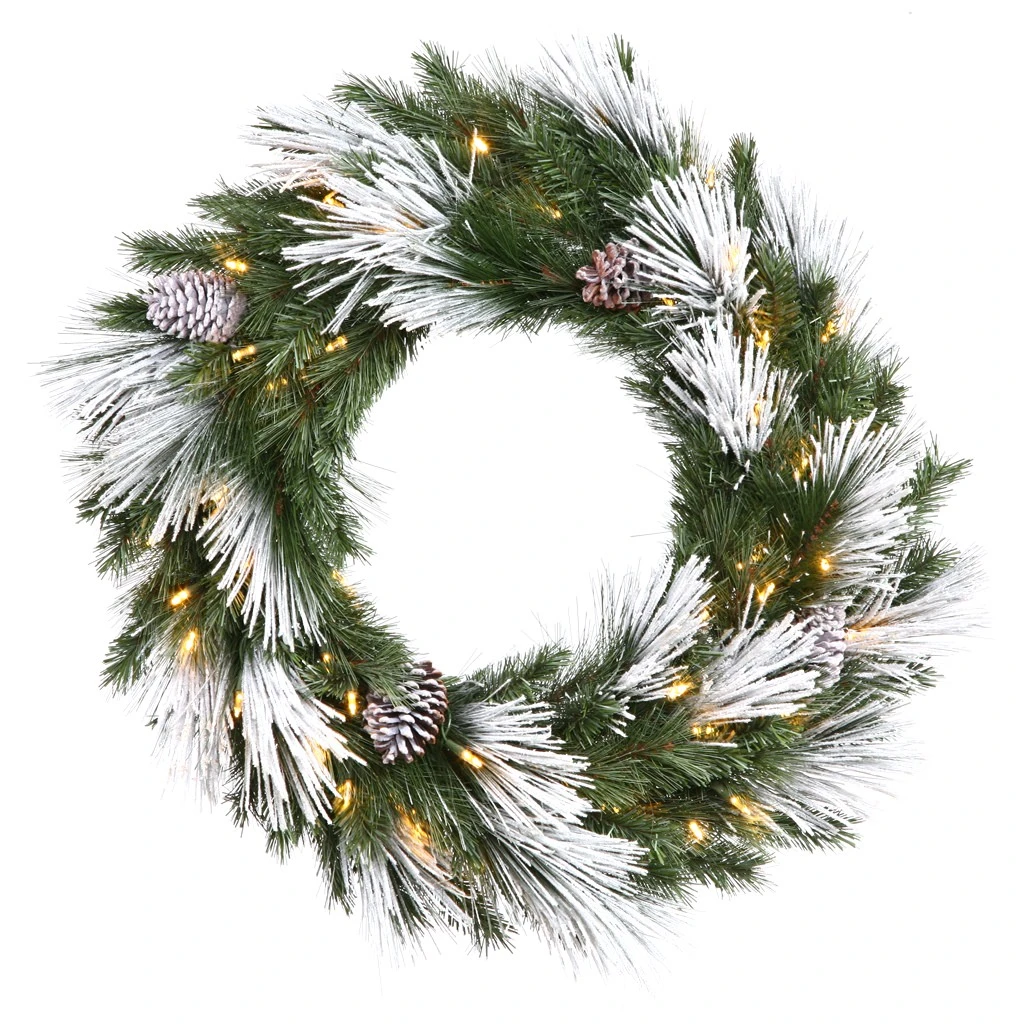 Vickerman Pre-Lit Artificial Christmas Wreath (22806) 1 Vickerman Pre-Lit Artificial Christmas Wreath (22806)