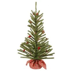 Vickerman Unlit Artificial Christmas Tree With Red Berries And Pine Cones (27756)