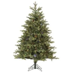 Vickerman Pre-Lit Artificial Christmas Tree With Pine Cones (Includes On / Off Foot Switch) (32777)