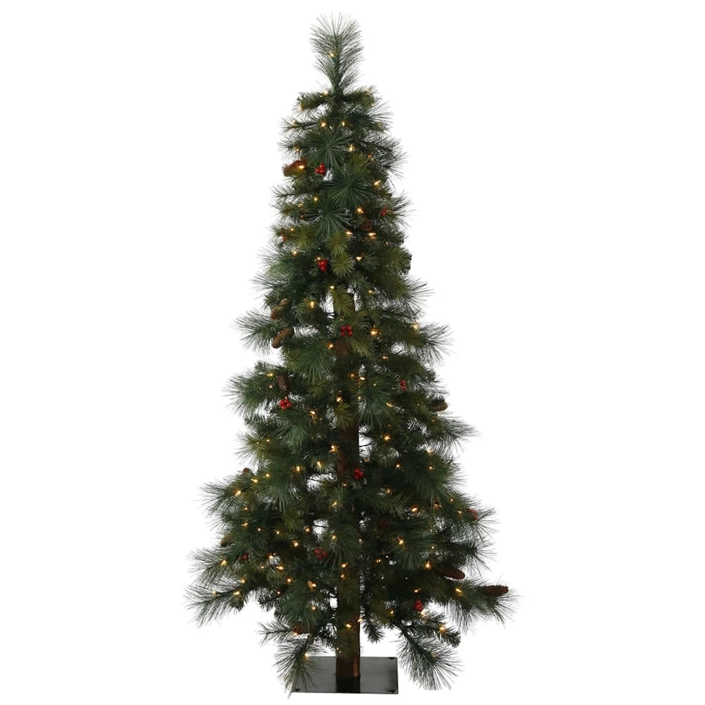 Vickerman Pre-Lit Artificial Christmas Tree With Pine Cones And Berries (33490) 1 Vickerman Pre-Lit Artificial Christmas Tree With Pine Cones And Berries (33490)
