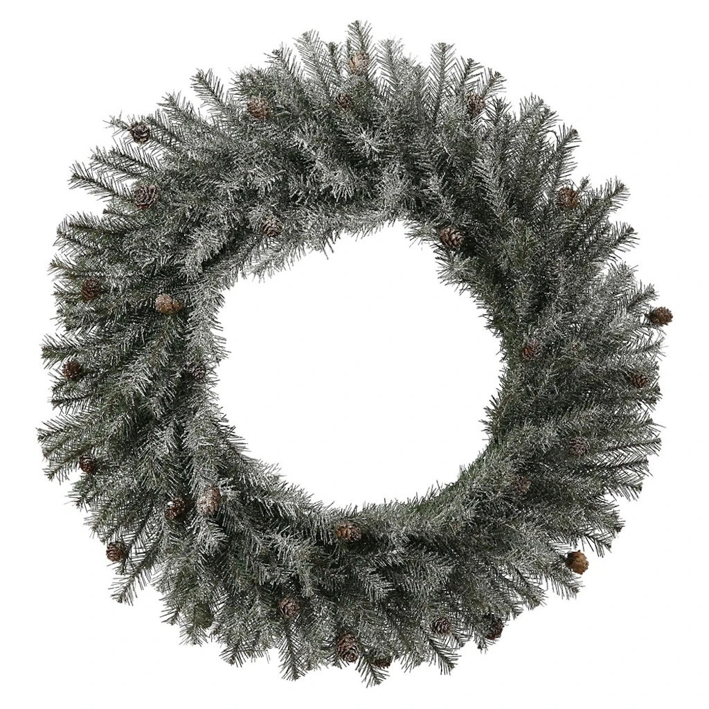 Vickerman Unlit Artificial Christmas Wreath With Pine Cones (335499) 1 Vickerman Unlit Artificial Christmas Wreath With Pine Cones (335499)