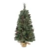 Vickerman Pre-Lit Artificial Christmas Tree With Red Berries And Pine Cones (370520)