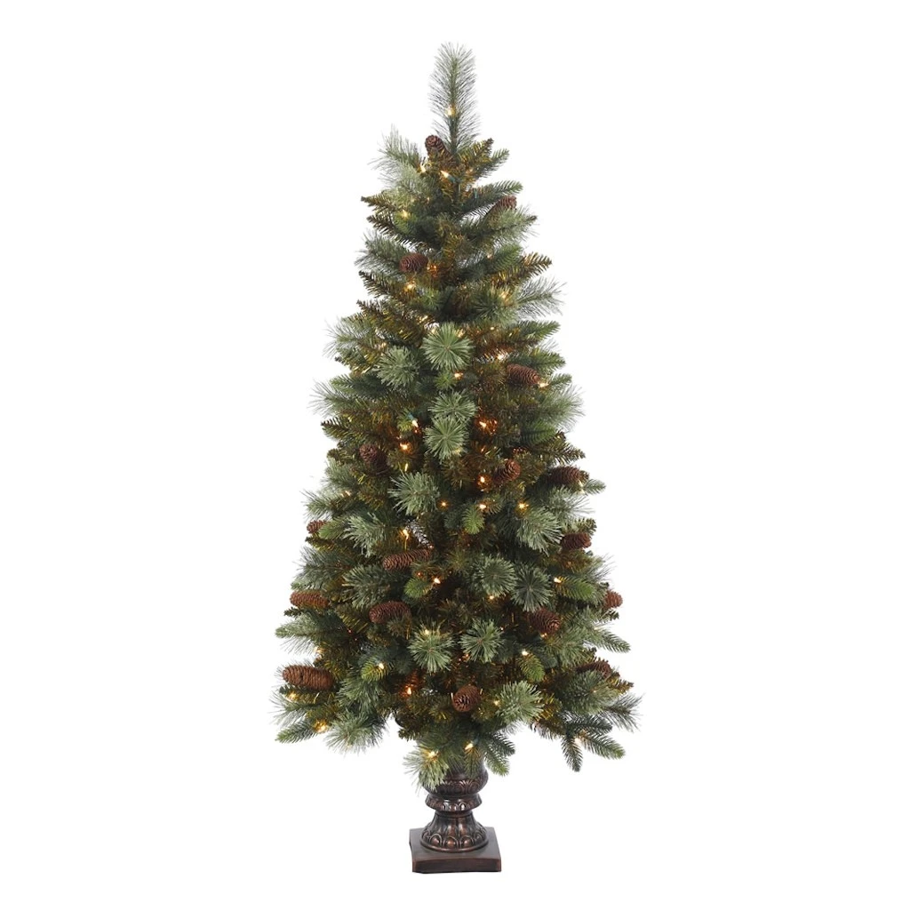 Vickerman Pre-Lit Artificial Christmas Tree With Pine Cones (371350) 1 Vickerman Pre-Lit Artificial Christmas Tree With Pine Cones (371350)
