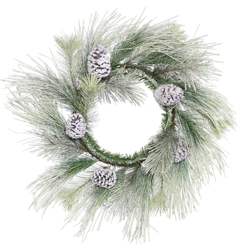 Vickerman Unlit Artificial Christmas Wreath With Pine Cones (371947) 1 Vickerman Unlit Artificial Christmas Wreath With Pine Cones (371947)