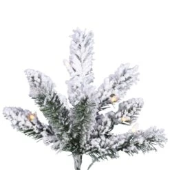 Vickerman Pre-Lit Artificial Christmas Tree With Pine Cones (27871) -Light Bulbs Shop Flocked20Slim20Pine20Branchmd