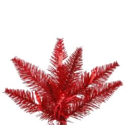 Vickerman Pre-Lit Christmas Tree (Includes On/Off Foot Switch) (28332) 5 Vickerman Pre-Lit Christmas Tree (Includes On/Off Foot Switch) (28332) -Light Bulbs Shop Tinsel20Red20Branchmd 3